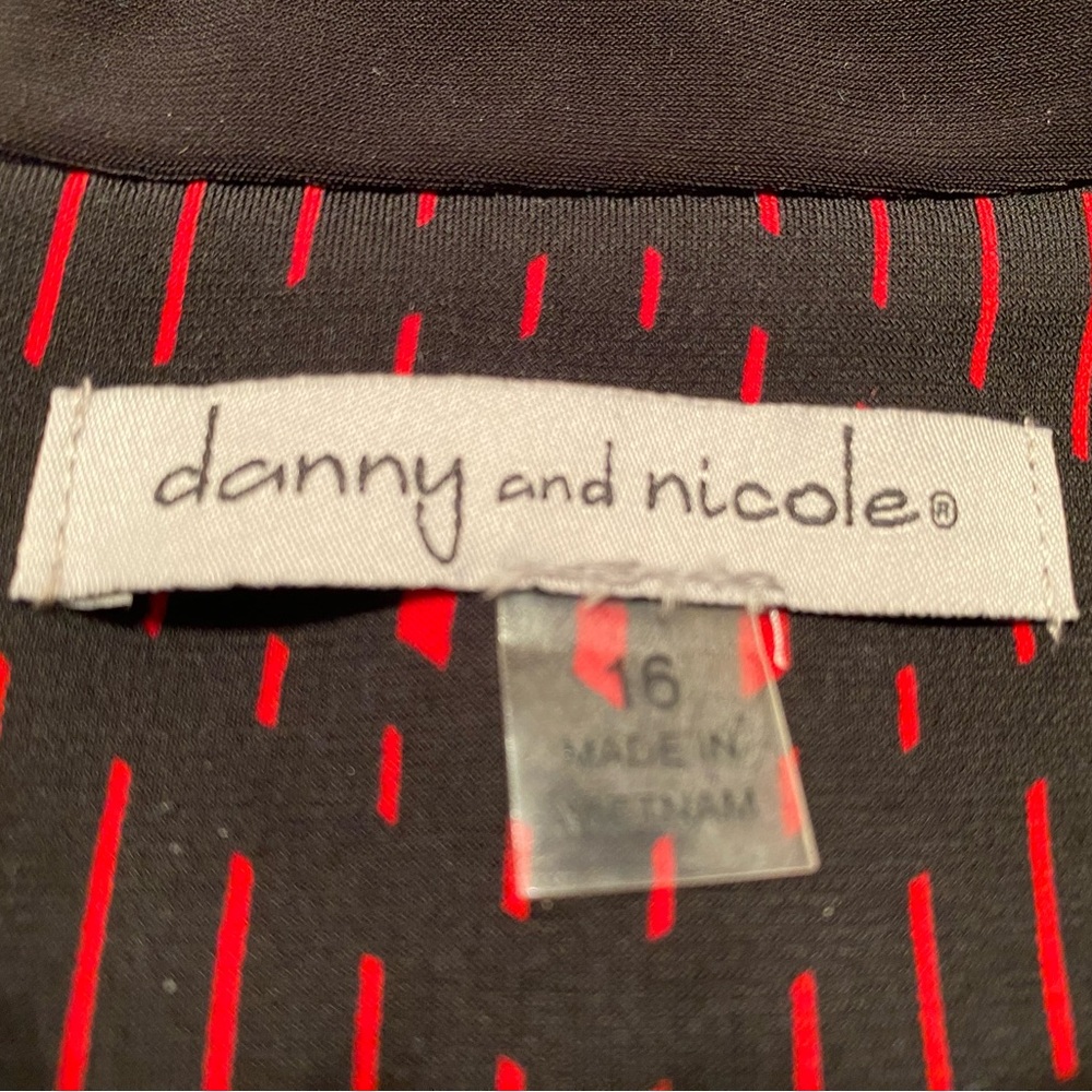 Danny & Nicole Black Dress with Red Stripes - Picture 5 of 13